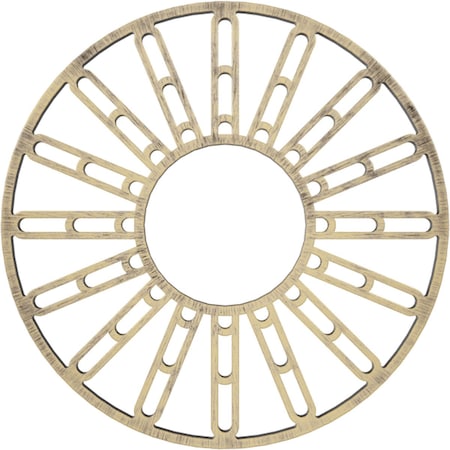 Ekena Millwork Hale Architectural Grade PVC Pierced Ceiling Medallion, Antiqued Pale Gold, 24"OD x 8 3/4"ID x 3/4"P CMPP24HHAPG